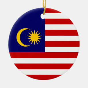 Malaysia flag ceramic tree decoration
