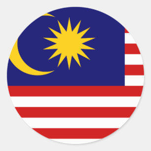 Malaysia Flag Classic Round Sticker