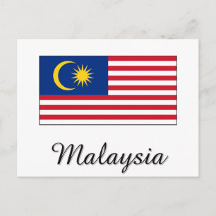 Malaysia Flag Design Postcard