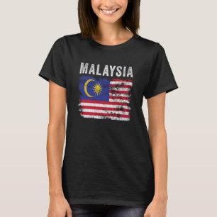 Malaysia Flag Distressed Men Women Kids Malaysian T-Shirt