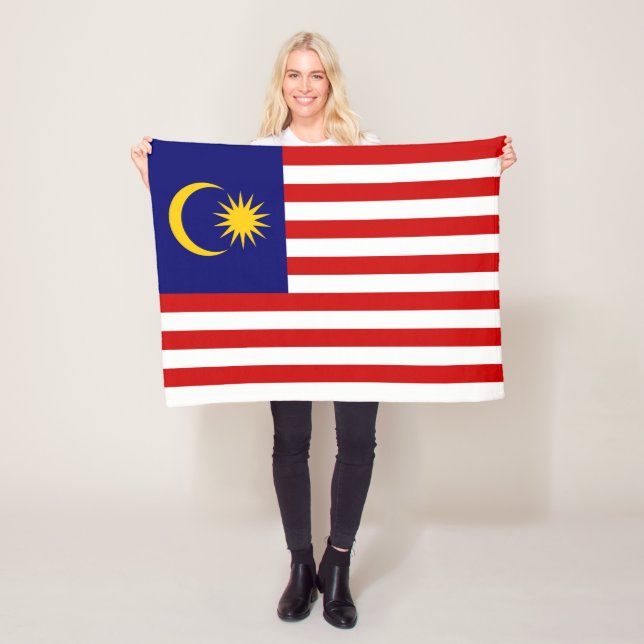 Malaysia Flag Fleece Blanket (In Situ)
