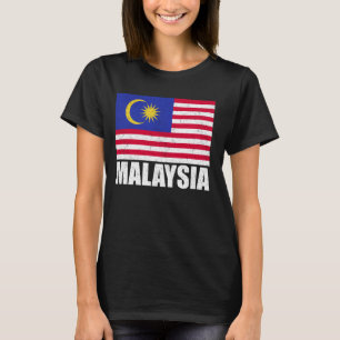 Malaysia Flag Grunge Vintage Souvenir Malaysia T-Shirt