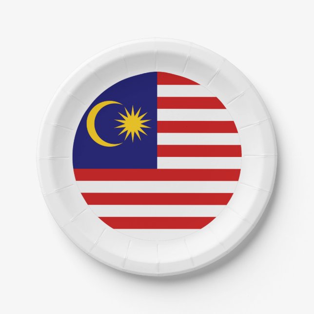 Malaysia Flag Paper Plate (Front)