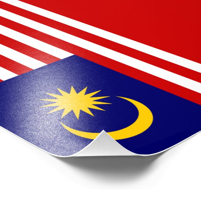 Malaysia flag photo print (Corner)