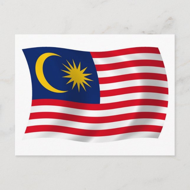 Malaysia Flag Postcard (Front)