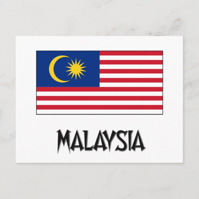 Malaysia Flag Postcard (Front)