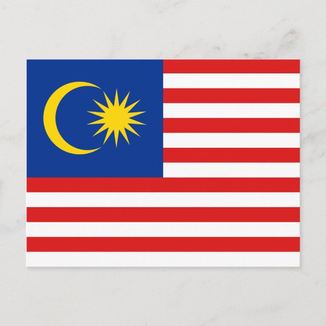Malaysia Flag Postcard (Front)