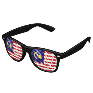Malaysia flag retro sunglasses