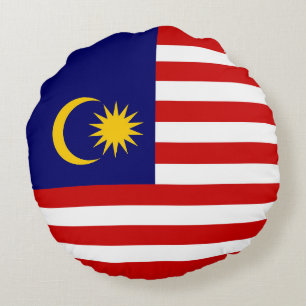 Malaysia flag round cushion