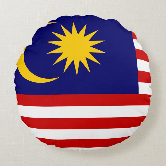 Malaysia Flag Round Cushion (Front)
