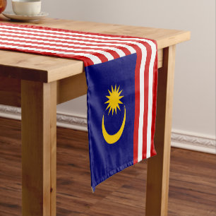 Malaysia flag short table runner
