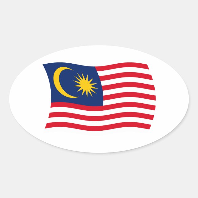 Malaysia Flag Sticker (Front)