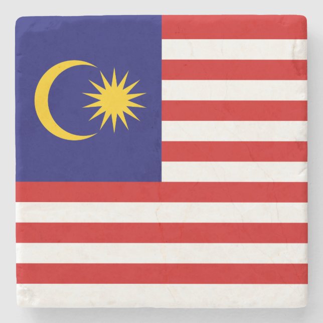 Malaysia Flag Stone Coaster (Front)