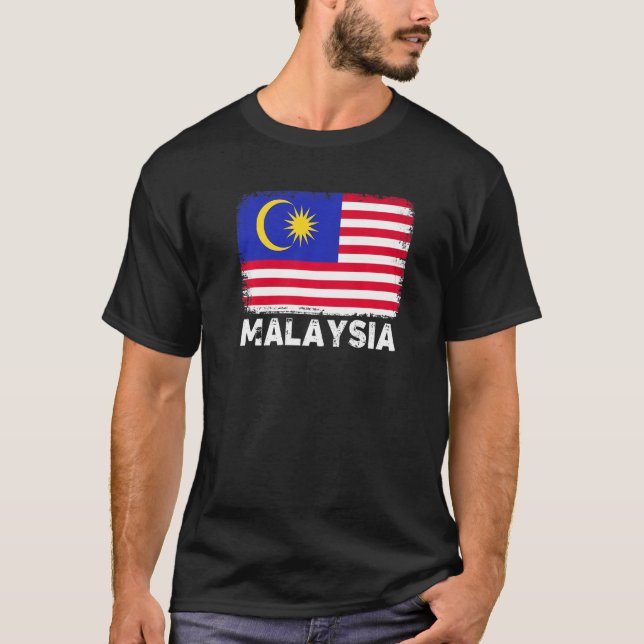 Malaysia Flag  Support Malaysian People Women Men T-Shirt (Front)