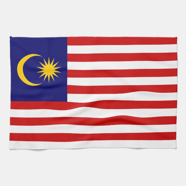 Malaysia Flag Tea Towel (Horizontal)