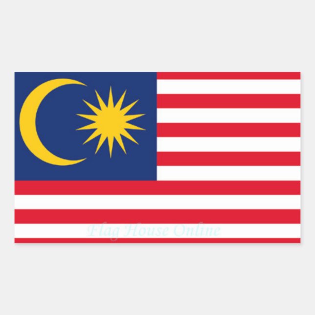 Malaysia - High Quality Flag Sticker (Front)