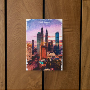 Malaysia Kuala Lumpur Skyline Postcard