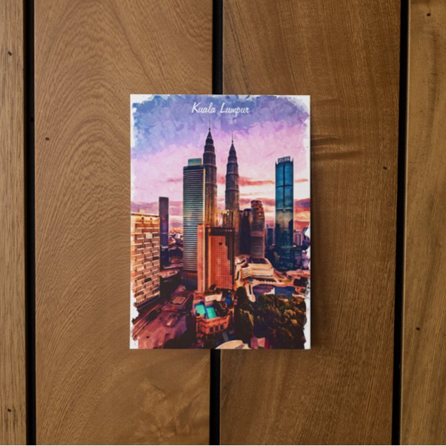 Malaysia Kuala Lumpur Skyline Postcard (malaysia kuala lumpur skyline postcard)