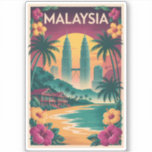 Malaysia Landscape Illustration Travel Art Vintage<br><div class="desc">Malaysia retro vector travel design. From Kuala Lumpur’s skyline and the cultural charm of Penang to the pristine beaches of Langkawi and wildlife-rich Borneo,  Malaysia offers an unforgettable mix of nature,  culture,  and adventure.</div>