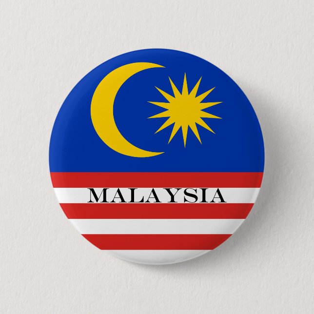 Malaysia Malay flag Jalur Gemilang 6 Cm Round Badge (Front)