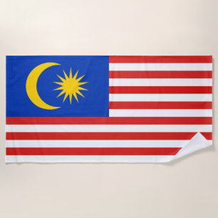 Malaysia Malay flag Jalur Gemilang Beach Towel