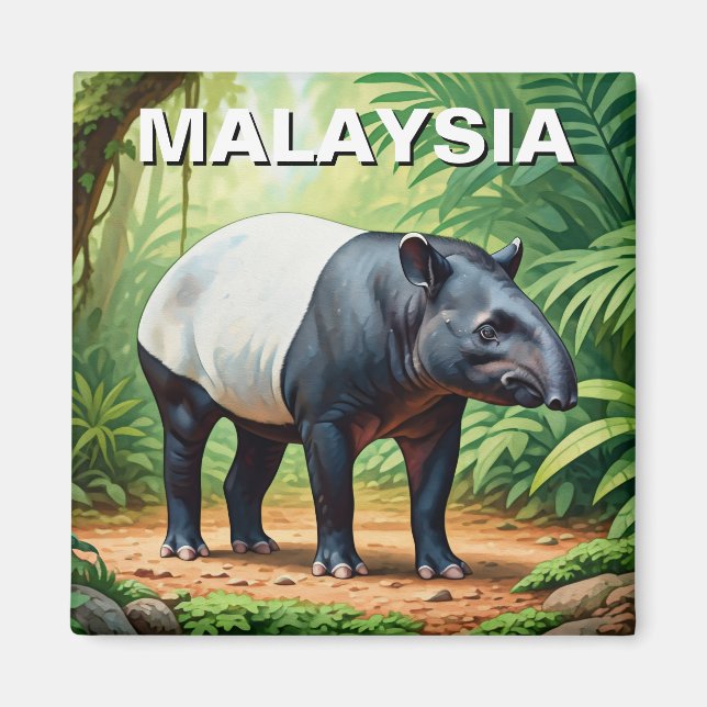 Malaysia Malayan Tapir Magnet (Front)