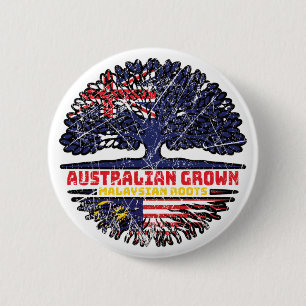 Malaysia Malaysian Australian Australia Tree Roots 6 Cm Round Badge
