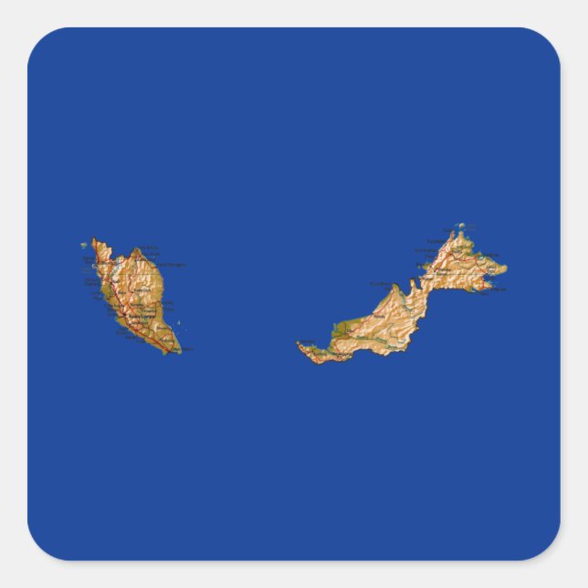 Malaysia Map Sticker (Front)