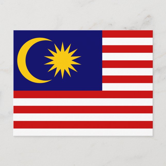 Malaysia National World Flag Postcard (Front)