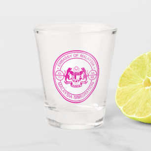 Malaysia Passport Stamp Shot Glass