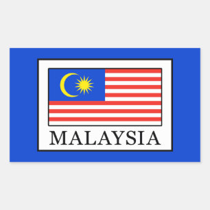 Malaysia Rectangular Sticker