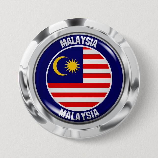 Malaysia Round Emblem 7.5 Cm Round Badge (Front)