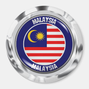 Malaysia Round Emblem Magnet