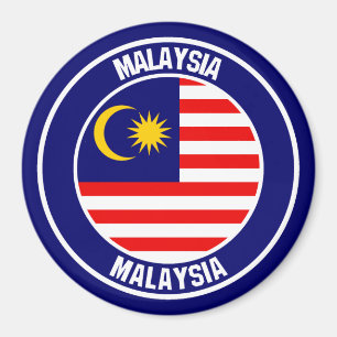 Malaysia Round Emblem Magnet