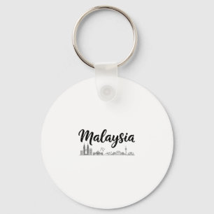 Malaysia Skyline Travel Vacation Outfits  Key Ring