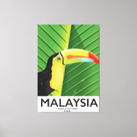 Malaysia Toucan travel poster