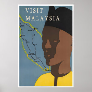 Malaysia Travel Poster Penang Art Gift (XR4504)a