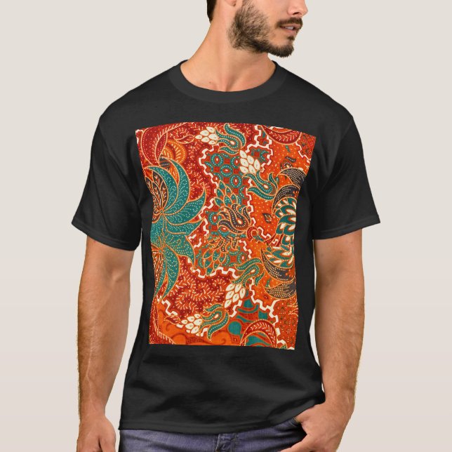 Malaysian Batik: Beautiful Art Pattern. T-Shirt (Front)