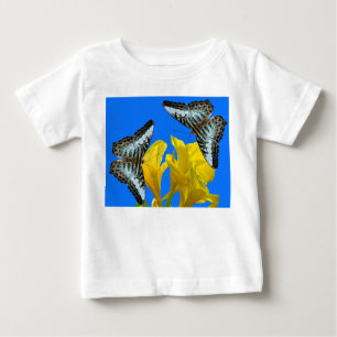 Malaysian blue clipper butterflies on Canna King  Baby T-Shirt