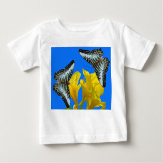 Malaysian blue clipper butterflies on Canna King Baby T-Shirt