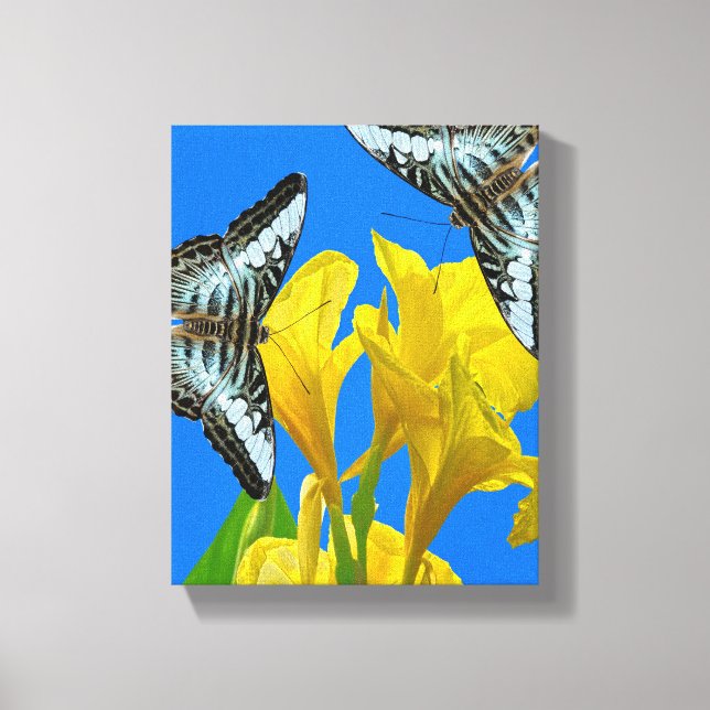 Malaysian blue clipper Stretched Canvas Print (Front)