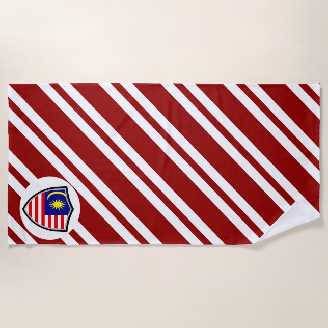 Malaysian flag beach towel (Front)