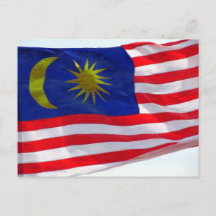 malaysian flag postcard