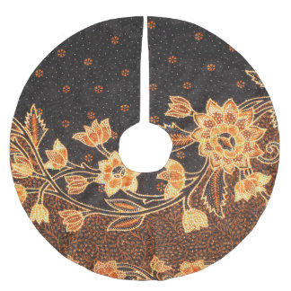 Malaysian Indonesian Batik Art Beauty Brushed Polyester Tree Skirt