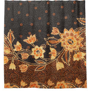 Malaysian Indonesian Batik Art Beauty Shower Curtain