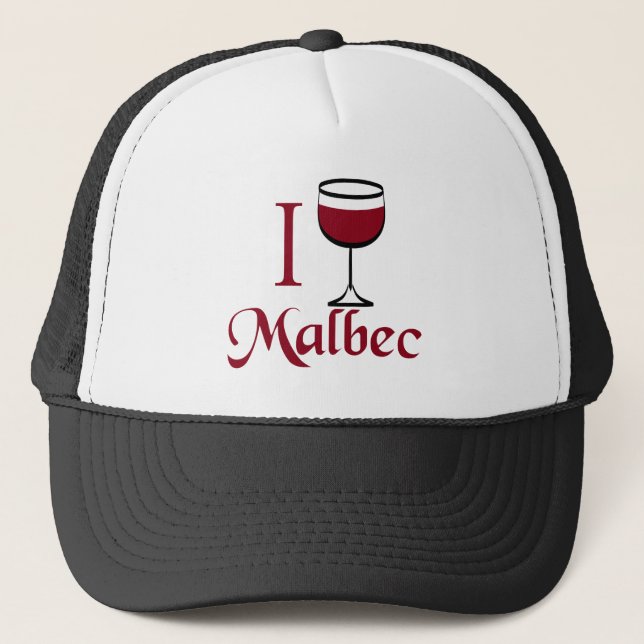 Malbec Wine Lover Gifts Trucker Hat (Front)
