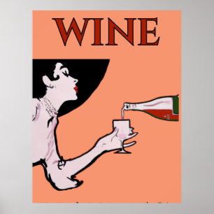 Malbec Wine Vintage Lady Posters