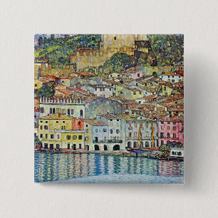 Malcena at the Gardasee by Gustav Klimt 15 Cm Square Badge