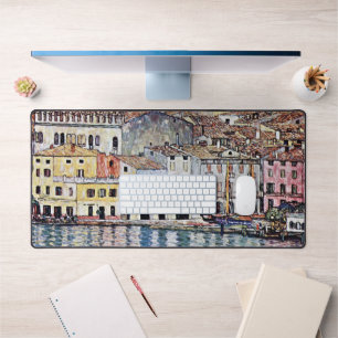 Malcesine at Lake Garda, Gustav Klimt Desk Mat