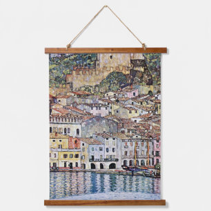 Malcesine at Lake Garda, Gustav Klimt Hanging Tapestry